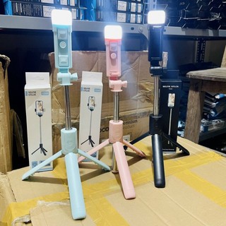 Gậy chụp hình selfie 3 chân bluetooth có đèn led điều khiển từ xa tiện lợi đa năng