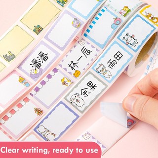 Nhãn Dán Tự Dính Hình Vuông In Tên Kawaii Tự Dính Có Thể Tăng Cường Số Lượng Viết Tay Cho Học Sinh