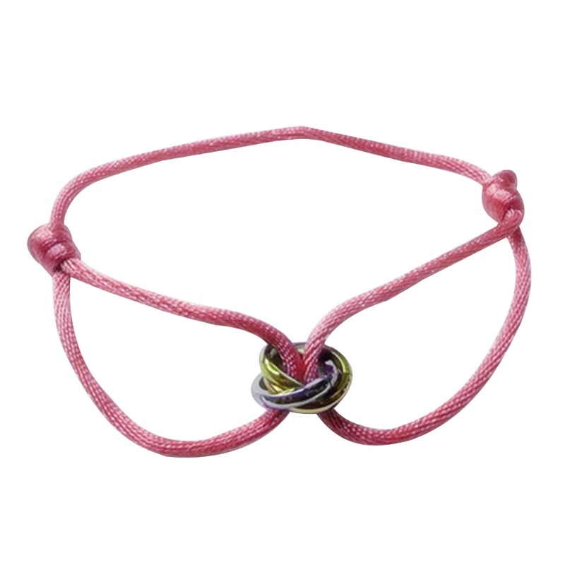 Yoioi Vòng Tay Dây Bện Khóa Kim Loại handmade Có Thể Điều Chỉnh Dành Cho Cặp Đôi
