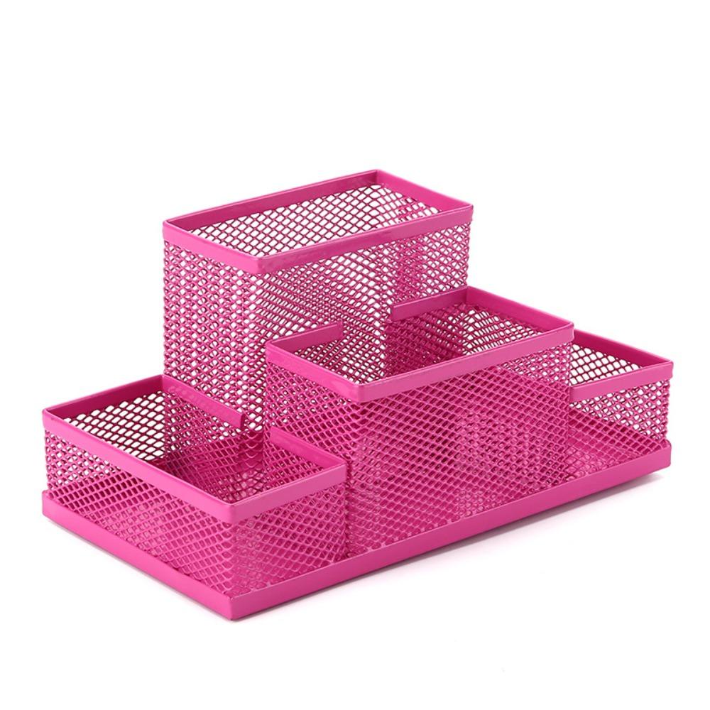 HIGHVIEWLS Hộp đựng bút kim loại Bộ sắp xếp bàn 3 / 4 lưới Giá đựng hồ sơ bền