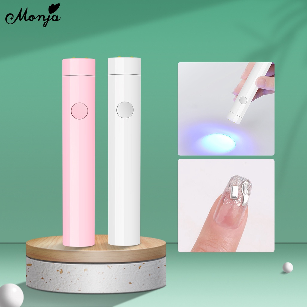 Đèn pin UV mini Monja 3 bóng led USB cầm tay nhanh khô thiết kế tiện dụng DIY
