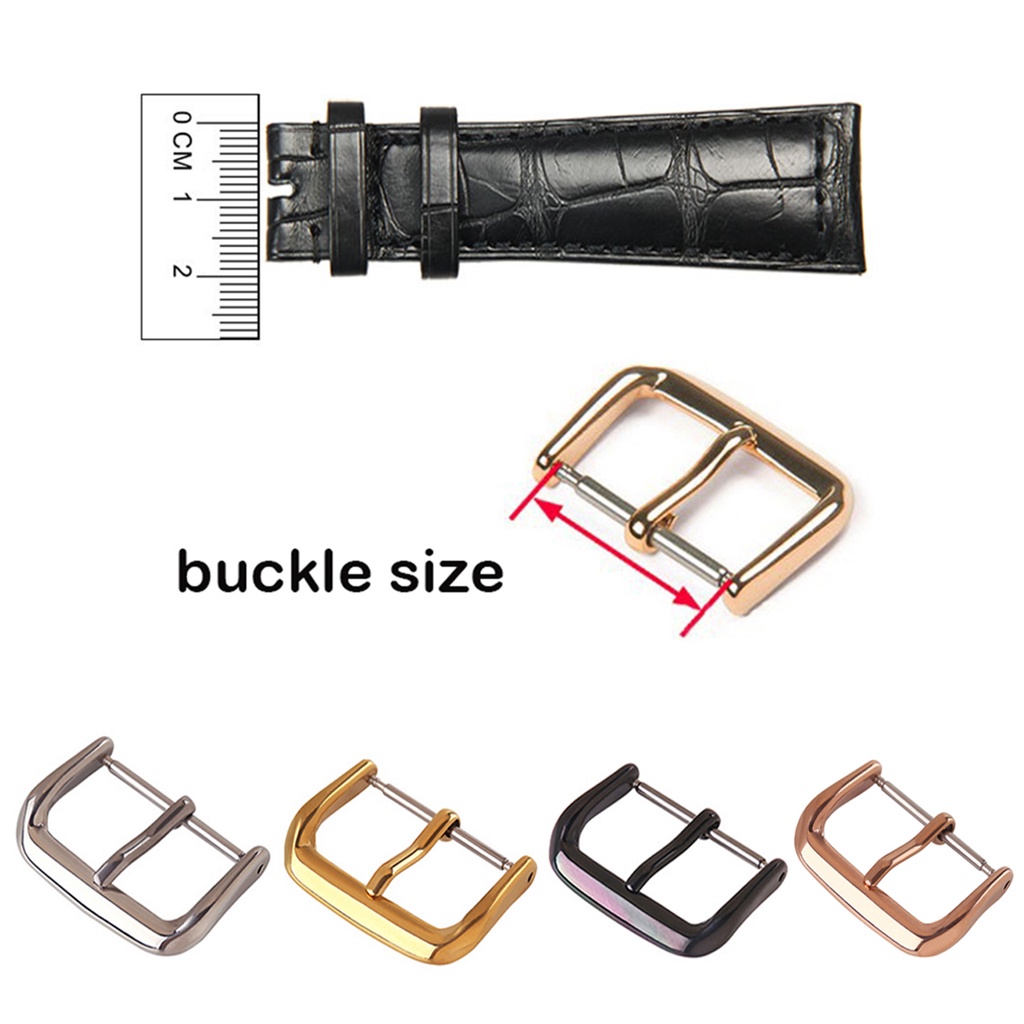 Khóa Cài Dây Đồng Hồ Bằng Thép Không Gỉ Kích Thước 10mm 12mm 14mm 16mm 18mm 20mm