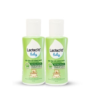 3 Chai Lactacyd Baby Extra Milky ( XL ) - Sữa tắm cho bé Giảm rôm sảy hăm kẽ dưỡng da cho bé và duy trì độ ẩm Chai 60ml
