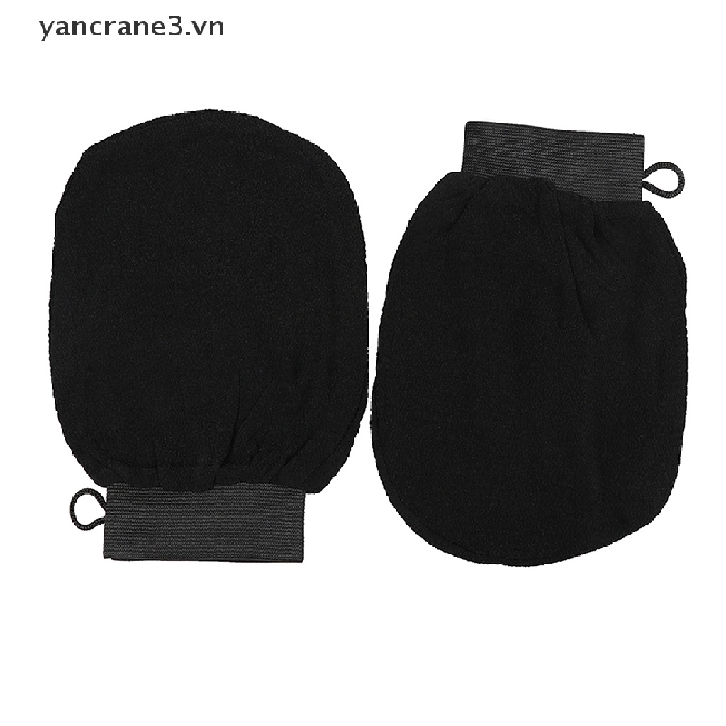 {YAN3} Găng tay chà Hammam Ma-rốc màu đen, Găng tay lột da, Găng tay đi tắm tẩy tế bào chết {yancrane3.vn}