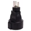 Bộ chuyển đổi nguồn BTM Nam sang Nữ 110-250V Điện áp rộng 3pin US Cắm vào EU 3pin Đen