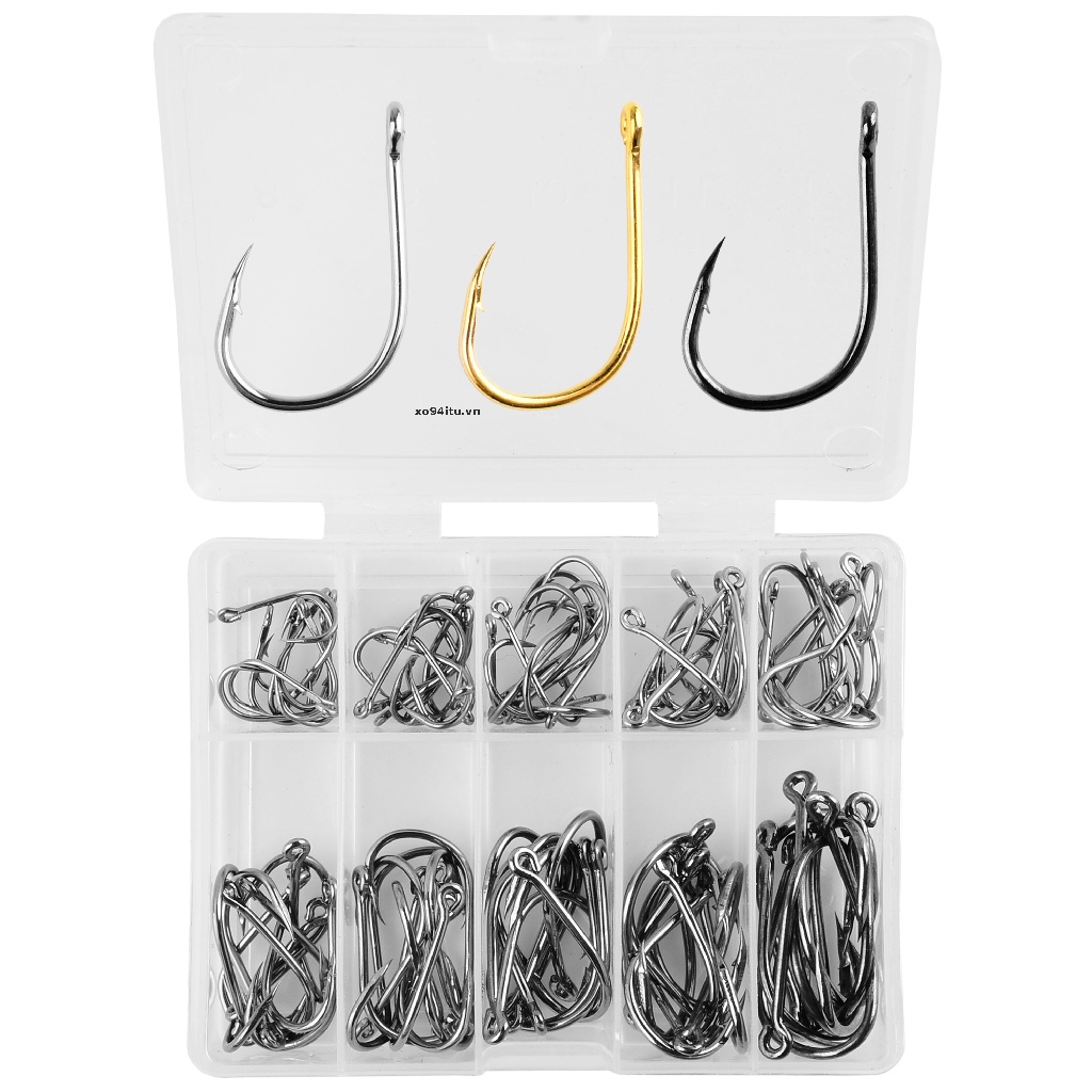 Set 100 Lưỡi Câu Cá Bằng Thép Carbon
