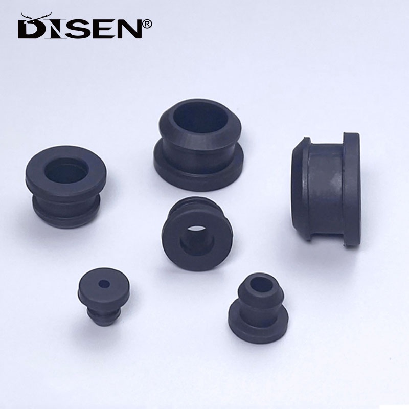 4.5mm-50.6mm Cao Su Silicon Snap-on Grommet Lỗ Cắm Mũ Cuối Dây Bung Cáp Bảo Vệ Bush Đen