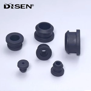 4.5mm-50.6mm Cao Su Silicon Snap-on Grommet Lỗ Cắm Mũ Cuối Dây Bung Cáp Bảo Vệ Bush Đen