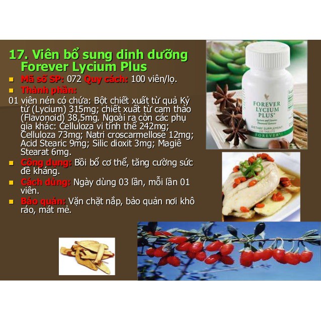 Forever Lycium Plus #072Flp Lô Hội. Forever Lycium Plus. Hỗ Trợ Sức Khỏe và Hệ Tiêu Hóa. 100v/lọ