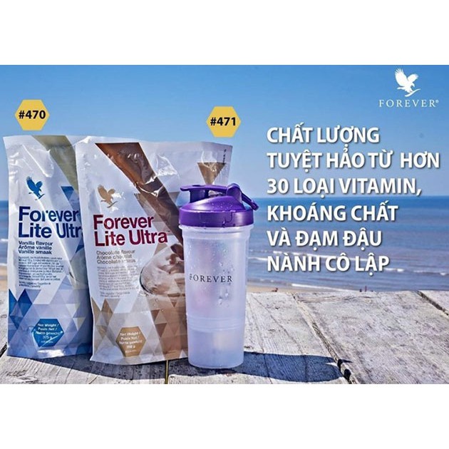 Sữa Bột Dinh Dưỡng 470 & 471Flp Lô Hội. Forever Lite Ultra 470/471flp Bữa Ăn Thay Thế Tiện Lợi. 375g