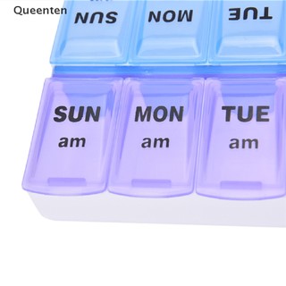 Queenten Hot Sale 7 Day Weekly Pill Medicine Box Holder Storage Container Case Portable QT