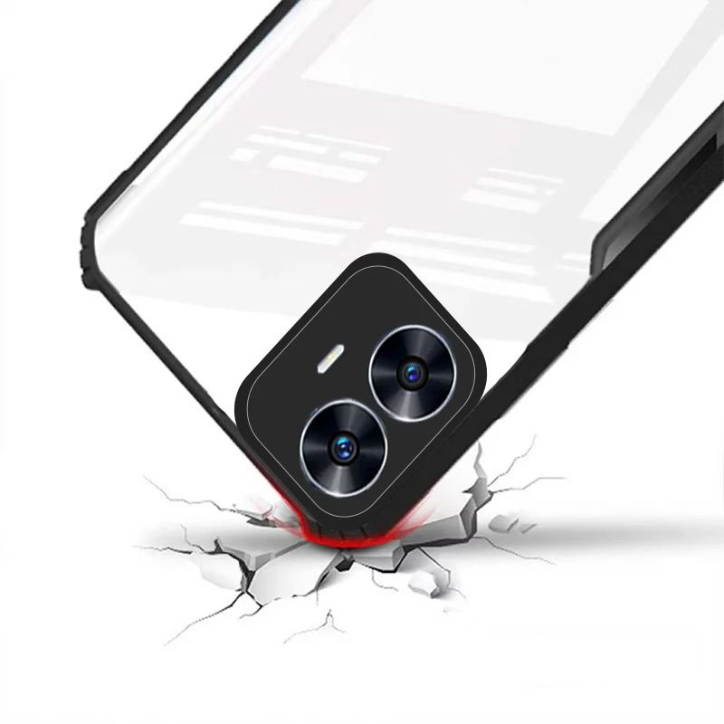 Ốp Lưng Cho Realme C55 C33 C35 C30S Ốp lưng Clear View Trong Suốt Acrylic Chống Sốc Cản Mềm TPU Edge Tất Cả Bao Gồm Chống Rơi