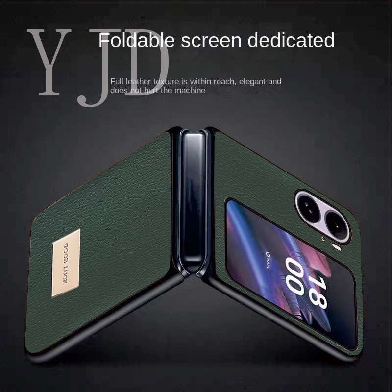 Ốp Điện Thoại Da Siêu Mỏng Màu Trơn Chống Sốc Cho OPPO Find N2 Flip 5G