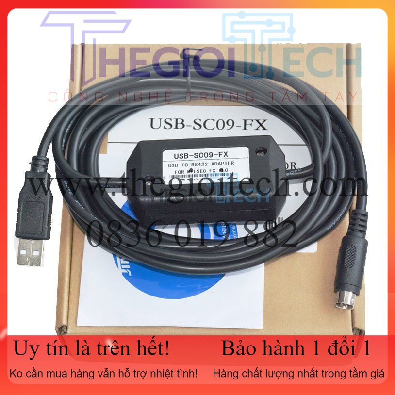 USB-SC09-FX, FX-USB-AW Cáp lập Trình Cho PLC Mitsubishi FX0N FX1N FX2N ...