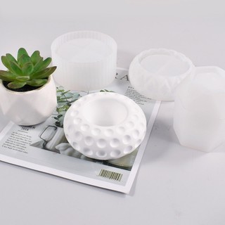 Flgo Creative-Hoa Khuôn Silicon Hình Học Cây mọng Nước Khuôn Epoxy