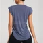 Áo Tank Top Thể Thao Xẻ Tà Bên Hông Màu Nude Dài Thể Thao Hàng Ngày Cho Nữ