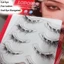 FAVORITEGOODS 5 Đôi Mắt Mèo Lông Mi Mềm Mại Tự Nhiên Chồn Lộn Xộn