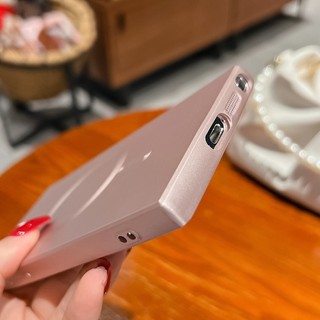 Dành Cho Từ Tính Không Dây Sạc Dành Cho Samsung Galaxy S23 S22 Ultra S22 S23 Plus Sơn Kim Loại TPU Cover T18