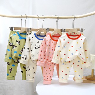 Bộ Đồ Ngủ Bé Gái Hoạt Hình Lycra Cotton Không Xương Đáng Yêu Bộ Đồ Ngủ Mềm Mại Trẻ Em Ấm Áp Homewear