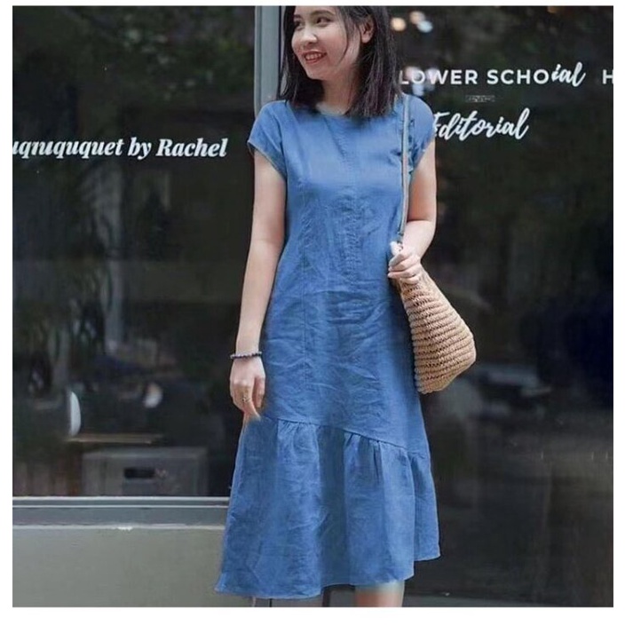Đầm cotton Lanh Thủ Công Nhiều Màu Sắc