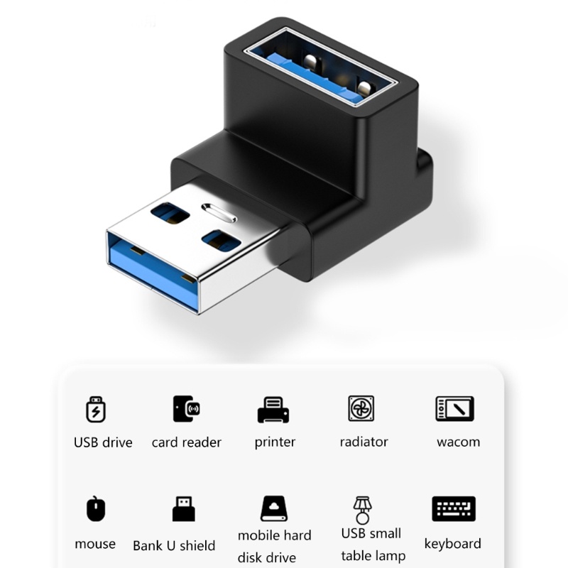 Đầu nối USB PPY 3 0 90 độ dọc Trái phải Lên xuống Bộ chuyển đổi góc