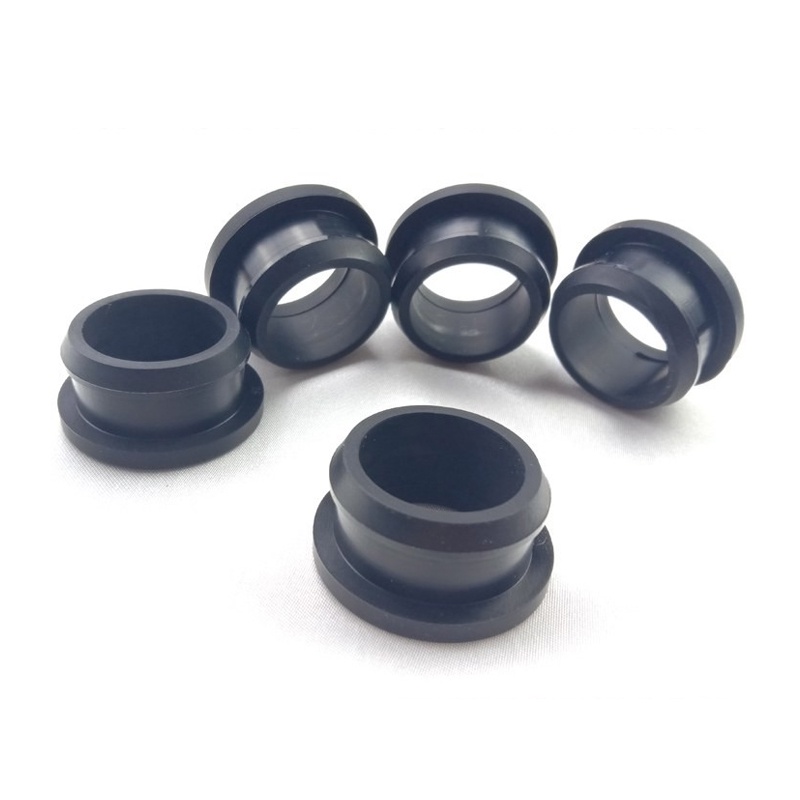 4.5mm-50.6mm Cao Su Silicon Snap-on Grommet Lỗ Cắm Mũ Cuối Dây Bung Cáp Bảo Vệ Bush Đen
