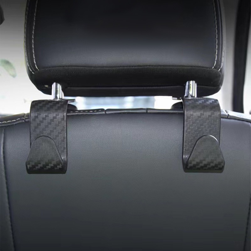 Bộ 4 móc treo đồ SEAMETAL bằng sợi carbon gắn ghế ngồi xe hơi tiện dụng