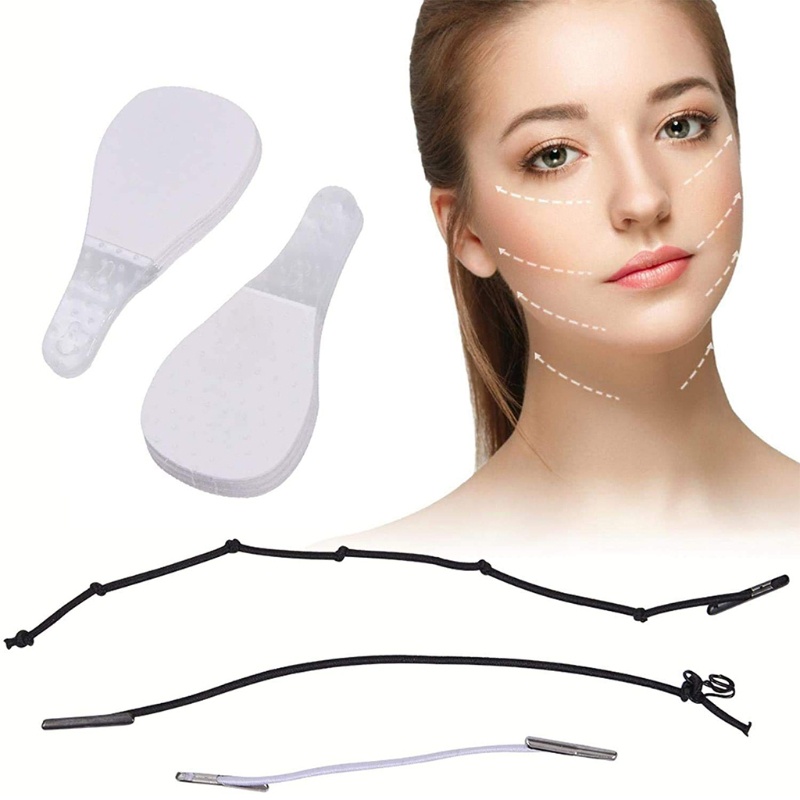 YOI 40 Bộ Băng Nâng Mặt Tức Thì Cổ Chữ V Hình Miếng Dán Chống Nhăn Dụng Cụ