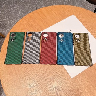 Ốp Điện Thoại Kết Cấu Sợi Carbon Mỏng Không Khung Cho Huawei Nova 10 Pro 9 P50 P40 P30 Mate 50 40 30 Vỏ Nhựa Cứng K01