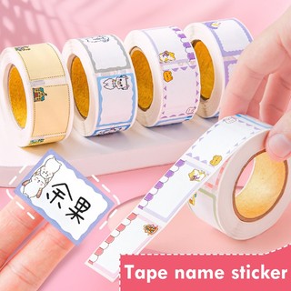 Nhãn Dán Tự Dính Hình Vuông In Tên Kawaii Tự Dính Có Thể Tăng Cường Số Lượng Viết Tay Cho Học Sinh
