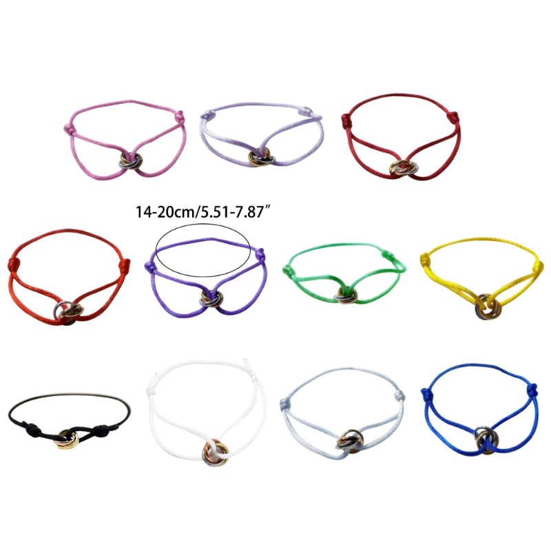 Yoioi Vòng Tay Dây Bện Khóa Kim Loại handmade Có Thể Điều Chỉnh Dành Cho Cặp Đôi