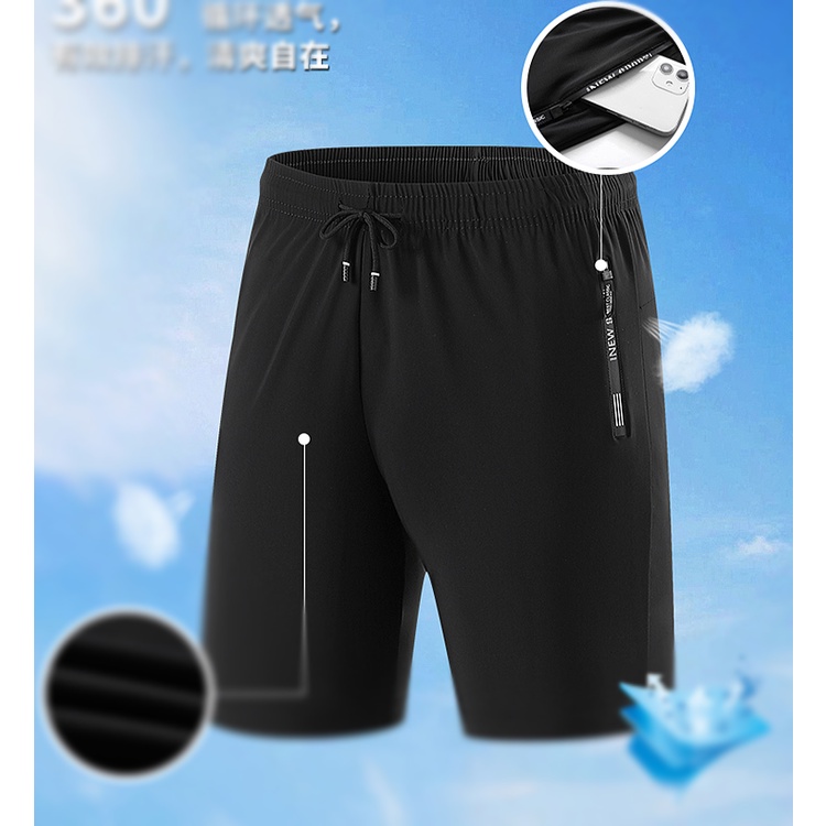 Quần Short Thể Thao Có Túi Khóa Kéo Thời Trang Cho Nam