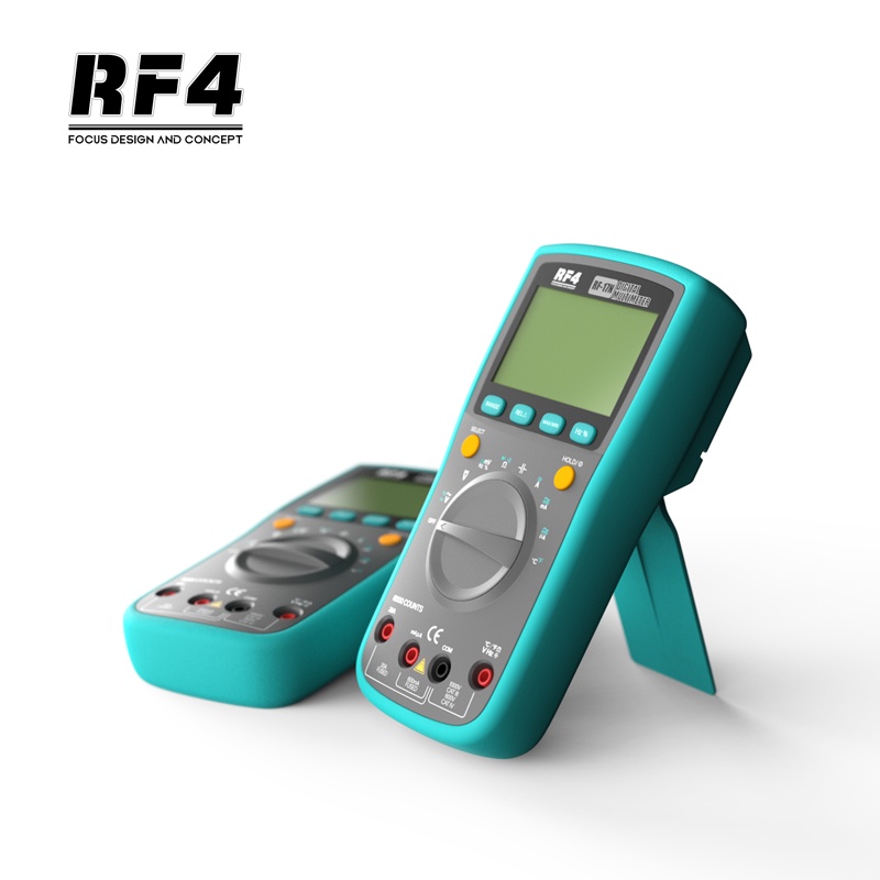 RF4 RF-17N Đồng hồ vạn năng đa chức năng Digita Tự động kiểm tra nhiệt độ Transistor Tester Eser Kẹp Đồng hồ vạn năng