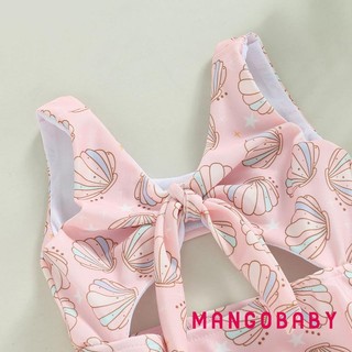 Mg-toddler Bé Gái Mùa Hè Một Mảnh Đồ Bơi Không Tay Hoa / Vỏ In Hình Bộ Đồ Tắm Rỗng