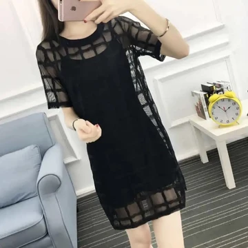 ❈ ❈ ❈ ❈ ❈ ❈ ❈ ❈ ❈ 🚚 🚚 ❈ ❈ ❈ ❈ ❈ ❈ ❈ ❈ váy váy váy dài hàn quốc váy nữ mùa hè mới Váy giản dị cỡ lớn dành cho nữ Váy chữ A ngắn tay