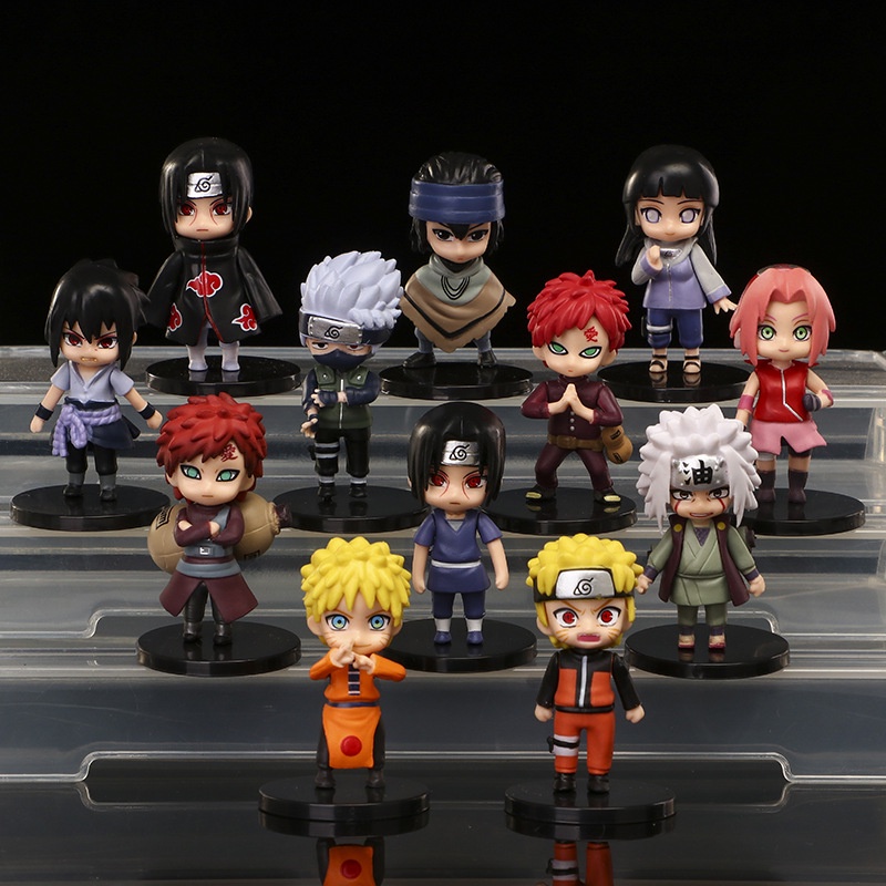 Set 12 Mô Hình Nhân Vật Phim Hoạt Hình Naruto 7CM