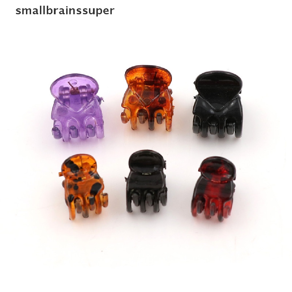 Set 12 Kẹp Tóc Càng Cua Nhỏ Bằng Nhựa Màu Đen
