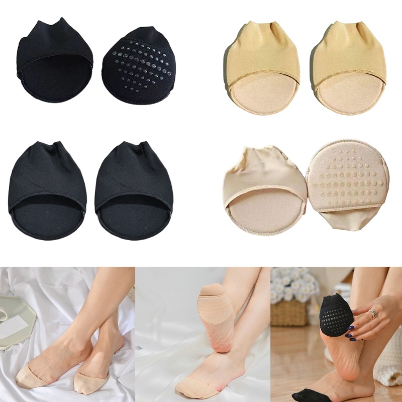 Hl 1 Cặp Sheer Lưới Bàn Chân Trước Cho Nữ Gót Chân Nửa Đế Tất Mũi Chèn