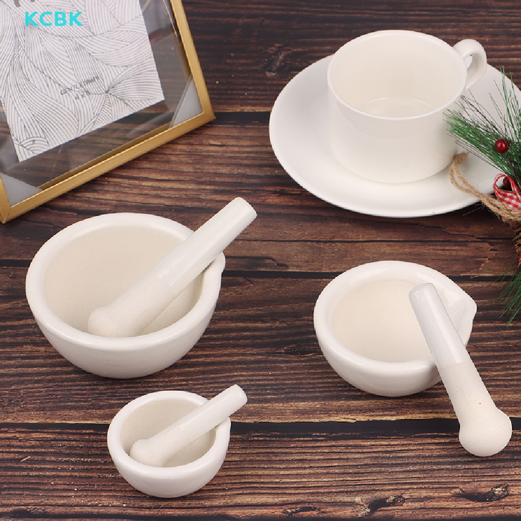 Bộ chày cối giã, nghiền tỏi ớt bằng sứ 60 / 80 / 100mm chất lượng