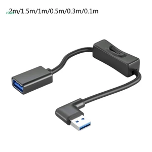 Dây Cáp Nối Dài Chuyển Đổi Dữ Liệu Cổng USB 3.0 Góc 90 Độ Có Công Tắc On / Off