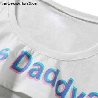 [Mới] Áo thun ngắn tay in chữ Yes Daddy tay ngắn chạy bộ.