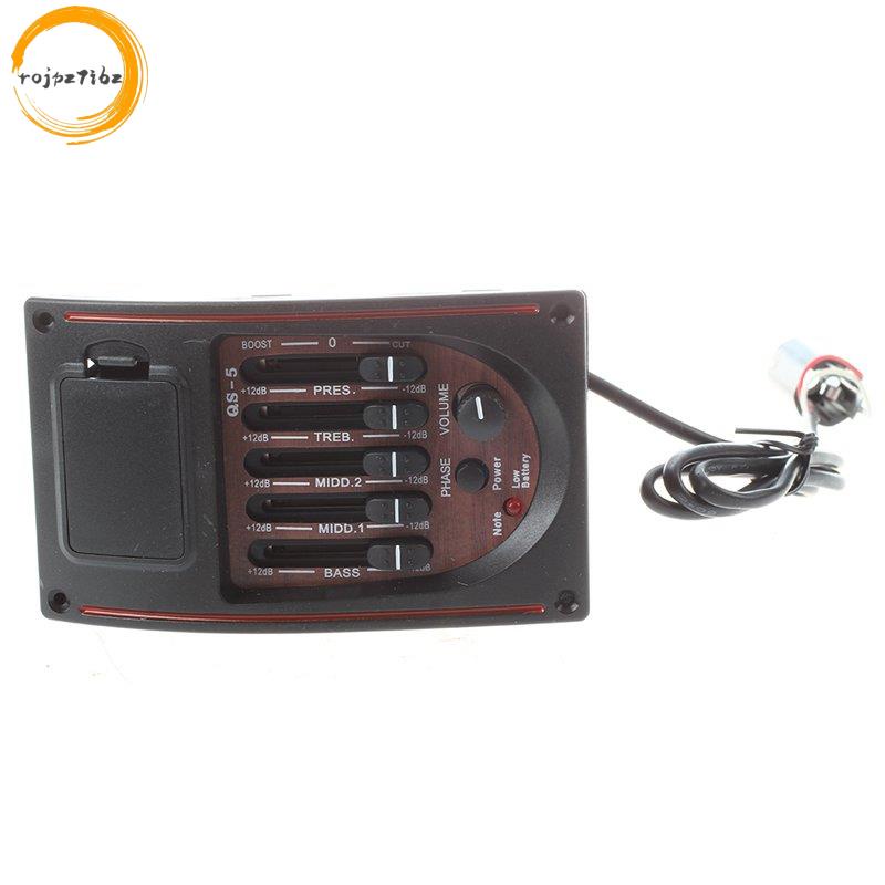 Đàn Guitar Acoustic Preamp 5 Dây EQ Tuner Piezo Pickup