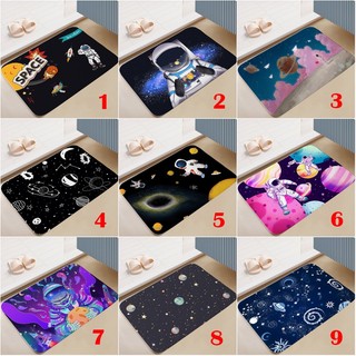 Thảm Cửa Ngoài Không Gian Galaxy Vũ Trụ Phi Hành Gia Hành Tinh Phòng Ngủ Văn Phòng Trang Trí Nhà Cửa Thảm Sàn Chống Trơn Trượt (60x40CM)