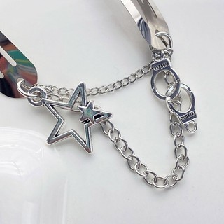 Nice Lưới Đỏ Dây Xích Ngôi Saọ - Kẹp Tóc Tính Cách Cho Cô Gái