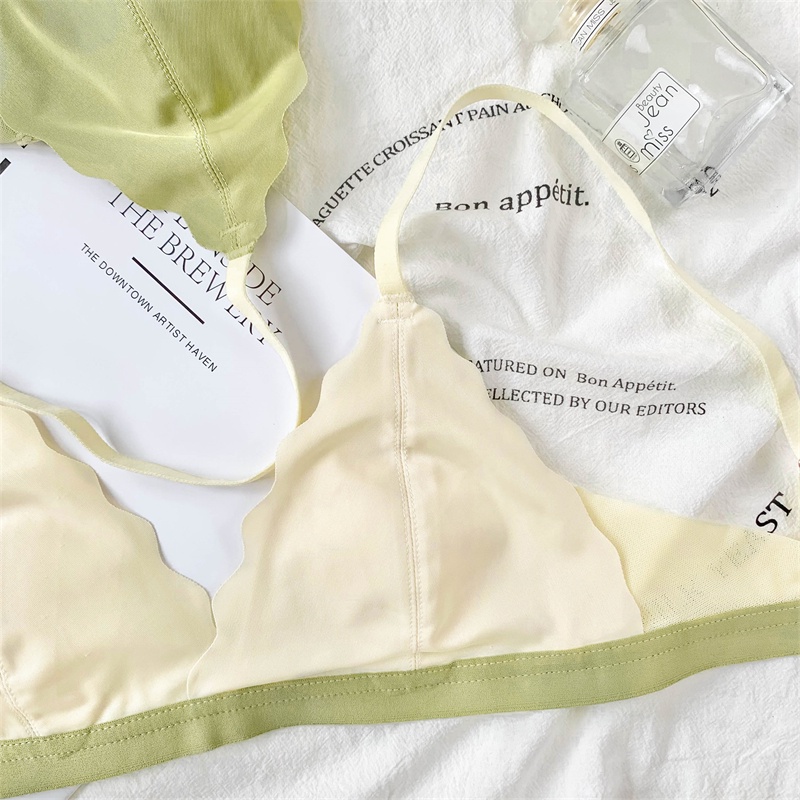 Áo Lót Nâng Ngực Không Gọng Không Đường May Siêu Mỏng Thoải Mái Thiết Kế Tai Thỏ Size 32-38AB Dành Cho Nữ