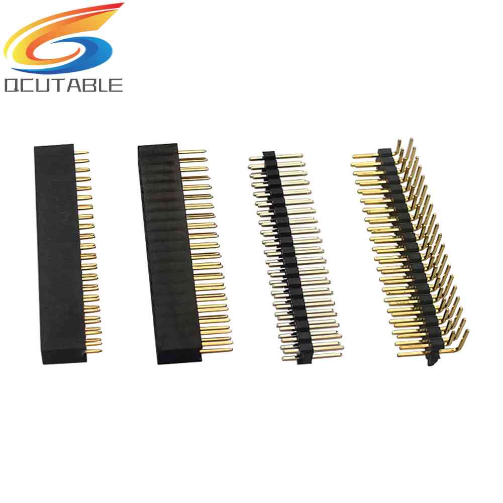 4pcs 2x20 PIN Dual Male Header Pin 2.5mm Pitch Strip Socket for RPi ...