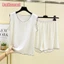 Phụ Nữ Modal Quần Short Bộ Trơn Rời Bộ Đồ Ngủ Thường Ngày 2 Chiếc Mùa Hè Xù Cổ Áo Bộ Đồ Ngủ