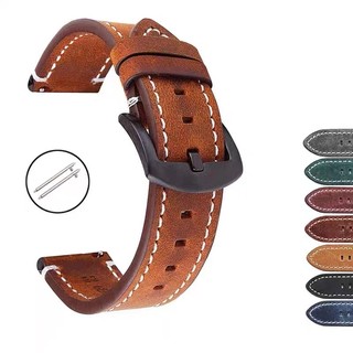 Dây Đeo Bằng Da Ngựa 20mm 22mm 24mm Cho Đồng Hồ Samsung S2 Galaxy watch 3 41 / 45mm
