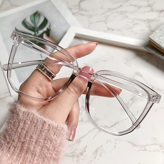 Kính Mát Phong Cách Thời Trang Hàn Quốc Quá Khổ Vuông Trong Suốt Kính Mắt Cho Nữ Kính Chống Bức Xạ Cho Nữ Y2k Kính Vuông Trong Suốt