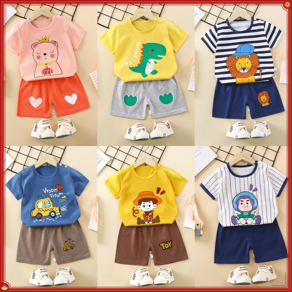 Trẻ Em Tay Ngắn Phù Hợp Với Mùa Hè Cotton Nguyên Chất Quần Áo Bé Trai Mỏng Phong Cách Mới Áo Thun Bé Gái Mùa Hè Quần Áo Trẻ Em
